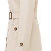 Women's Double Breasted Long Trench Coats Mid-Length Belted Overcoat Dress Jacket with Detachable Hood
