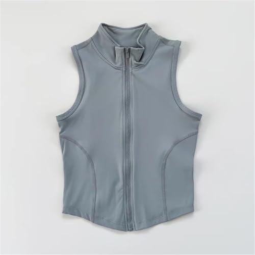 Women's Fitness Vest Sleeveless Workout Jacket Summer Yoga Sports Zipper Top Casual Training Slim Fit Activewear