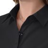 Short Sleeve Button Dress Shirts for Women Cotton Button Down Shirts for Women Slim Fit Blouse Top 3/4 Sleeve
