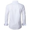 Stretch Mens Slim Fit Dress Shirts Formal Long Sleeve Button Down Shirts