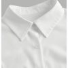 Women's Elegant Puff Long Sleeve Collared Shirts Button Down Dressy Blouse Top
