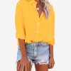 Womens Button Down Shirts Long Sleeve Dressy Casual Blouses Button Up Collared Shirts Tops for Women