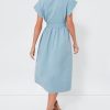 Women's Casual Button Shirt Dresses Short Sleeve Business Long Dresses Elegant Trench Coat with Pockets