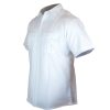 100% Polyester Short Sleeve Men's Uniform Shirt White