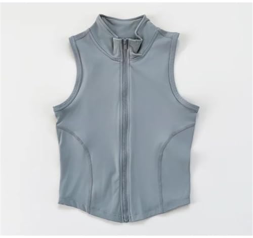 Women's Fitness Vest Sleeveless Workout Jacket Summer Yoga Sports Zipper Top Casual Training Slim Fit Activewear