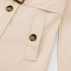 Women's Double Breasted Long Trench Coats Mid-Length Belted Overcoat Dress Jacket with Detachable Hood