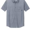 Unisex Extend Short Sleeve Button Up | Collared Work Shirt for Men & Women, Knitted Polo Shirt