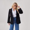 Womens Button Down Shirts Long Sleeve Wrinkle Free Work Office Button Up Dress Shirt with Pocket
