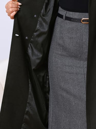 Winter Trench Coats for Women's 2025 Double Breasted Belted Long Overcoat