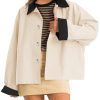 Womens Cropped Trench Coat Casual Lapel Single Breasted Color Block Short Jacket 2025 Fall Fashion Outerwear
