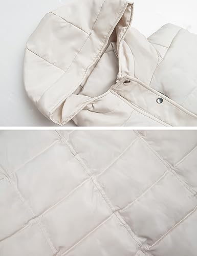 Women's Long Puffer Vest Winter Quilted Hooded Sleeveless Zip Up Long Jacket Vest Gilet