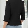 Women's 3/4 Sleeve Blazer, Lightweight Slim Fit Suit Business Casual Jacket for Work