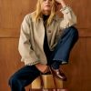 Women Crop Trench Coat Single Breasted Check Lining Lightweight Cropped Jackets Fashion Outerwear