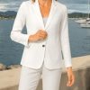 Long Sleeve Linen Blazer Women 2025 Summer Lightweight Breathable Lapel Beach Vacation Jacket With Pockets