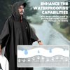 Hooded Rain Poncho for Adults Waterproof Lightweight Rain Coat for Men Women Reusable Rain Jacket for Emergency Outdoor
