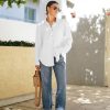 Womens Button Down Shirts Long Sleeve Dress Shirt Textured Collared Work Blouse Dressy Casual Tops with Pocket