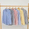 Women's Blouses Striped Long Sleeve Shirts Button Down Loose Fit Casual Tops