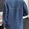 Women Denim Shirts Oversized Long Sleeve Button Down Blouse V Neck Casual Top Shackets