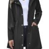 Raincoat Women Waterproof Long Hooded Rain Jacket Trench Coats Windbreaker Travel Jacket