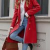 Womens Long Wool Coat for Women Fall Winter Trench Coat Trendy Jackets