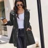 Raincoat Women Waterproof Long Hooded Rain Jacket Trench Coats Windbreaker Travel Jacket