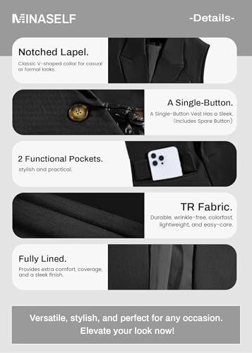 2025 Fall Women's Sleeveless Vest Blazer - Fully Lined Lightweight Fashion Casual Work Office Tops with Pockets
