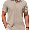 Men's Button Down Shirt Short Sleeve Casual Shirt for Men Summer Business Casual Dress Shirt