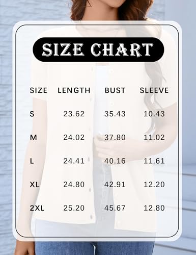 Women's 2025 Short Sleeve Cardigan Button Up Hollowed Out Crewneck Shrug Sweaters Knit Sweater Tops Lightweight