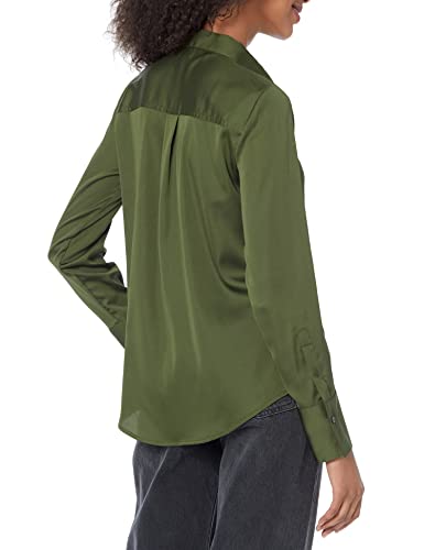 Women's Regular-Fit Satin Button Down Blouse (Available in Plus Size)