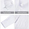 Womens Button Down Shirts Long Sleeve Collared Office Work Blouses Tops with Pocket Oxford Shirts