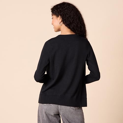 Women's Lightweight Crewneck Cardigan Sweater (Available in Plus Size)