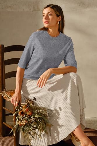 Women's Wool Blend Summer Fall Seamless Half Sleeve Tops 2025