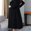 Women's Chic Shawl Collar Work Double Breasted Maxi Long Wool Pea Coat