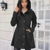 Raincoat Women Waterproof Long Hooded Rain Jacket Trench Coats Windbreaker Travel Jacket