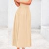 Spring Casual Dresses for Women 2025 Summer Business Work Midi Sleeveless A Line Pleated Cocktail Dress