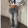 Women's Jersey T-Shirt Summer Sports Crop Tops Number Print Graphic Tees Streetwear