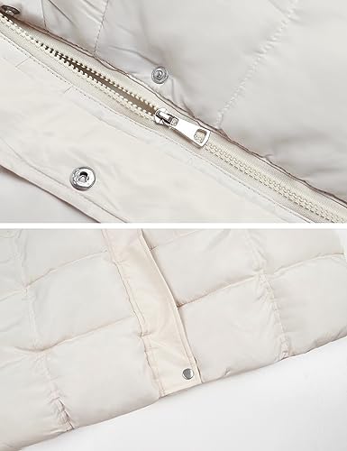 Women's Long Puffer Vest Winter Quilted Hooded Sleeveless Zip Up Long Jacket Vest Gilet