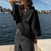 Womens Oversized Cropped Trench Coats Single Breasted 3/4 Cape Sleeve Trendy Casual Jackets Button up Outerwear