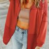 Waffle Knit Hoodies for Womens Zip Up Jackets 2025 Drawstring Fall Casual Jackets
