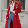Womens Long Wool Coat for Women Fall Winter Trench Coat Trendy Jackets