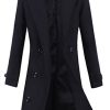 Men Trench Coat Winter Long Jacket Double Breasted Overcoat
