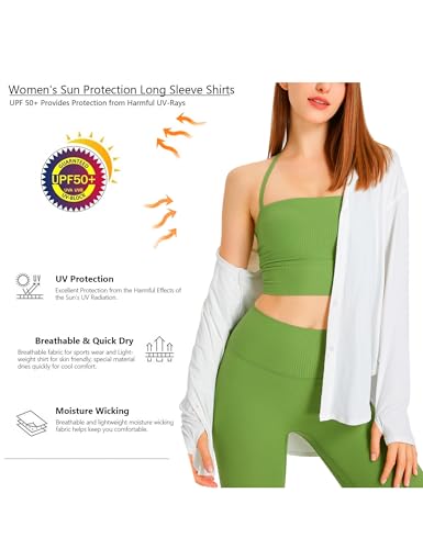 Women's UPF 50+ UV Sun Protection Long Sleeve Shirt Button-Down Shirt Yoga High Stretch Sport Blouses