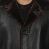 Black Trench Coat Men - Winter Shearling Long Leather Jackets For Men