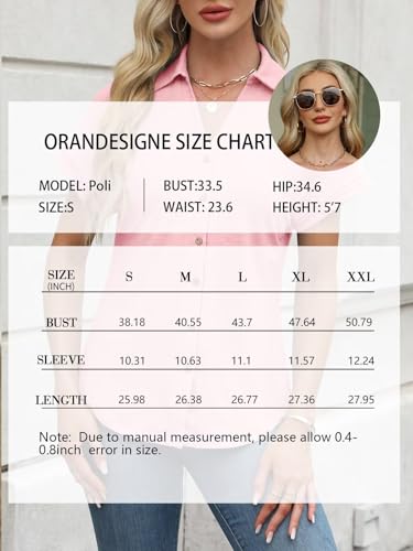 Women's Short Sleeve Polo Tops Summer Button Down Collared T Shirts Casual Cute Ladies Tees