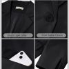 Linen Blazers for Women Business Casual Cropped 3/4 Sleeve Lightweight Lined Work Office Suit Blazer Jackets