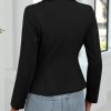 Women's Casual Stretchy Knit Blazer,Lightweight Slim Fit Jackets Long Sleeve Business Suit with Pockets