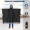 Hooded Rain Poncho for Adults Waterproof Lightweight Rain Coat for Men Women Reusable Rain Jacket for Emergency Outdoor
