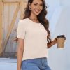 Women's 2025 Short Sleeve Cardigan Button Up Hollowed Out Crewneck Shrug Sweaters Knit Sweater Tops Lightweight