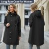 Packable Waterproof Rain Jacket Women with Hood Raincoat Windbreaker Long Hooded Trench Coats S-2XL Available