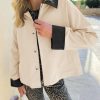 Womens Cropped Trench Coat Casual Lapel Single Breasted Color Block Short Jacket 2025 Fall Fashion Outerwear